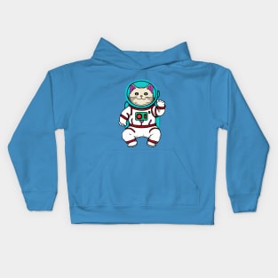 Funny Cat Astronaut, Kawaii Cat, Ready to Travel To Space Kids Hoodie